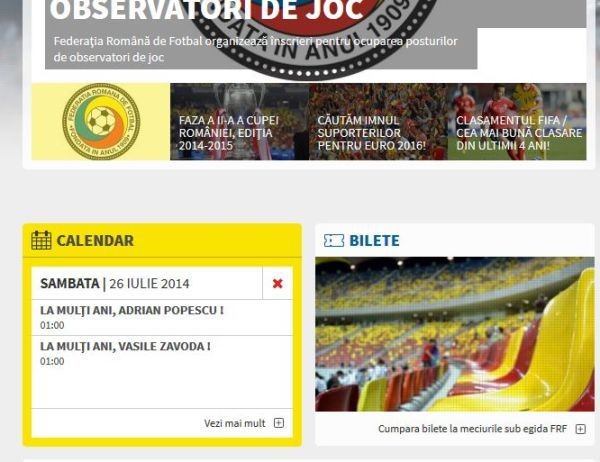 FRF, gafă de proporţii. foto:FRF.ro