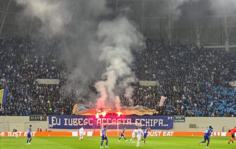 U Craiova, în pericol de suspendare! UEFA poate lua măsuri extreme după spectacolul pirotehnic de la meciul cu Getafe. Video