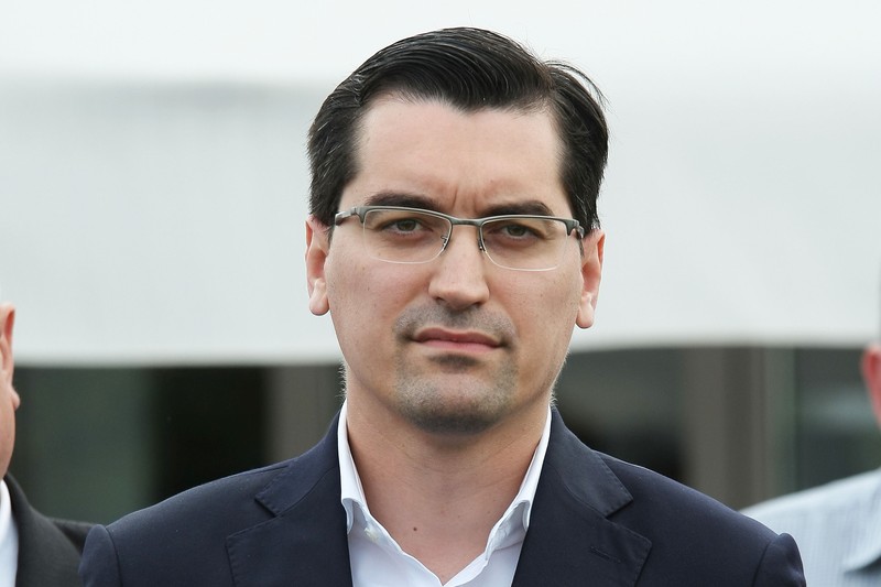Razvan Burleanu, presedintele Federatiei Romane de Fotbal, participa la inaugurarea stadionului din comuna Recea (Maramures), miercuri, 9 mai 2018. PAUL URSACHI / MEDIAFAX FOTO