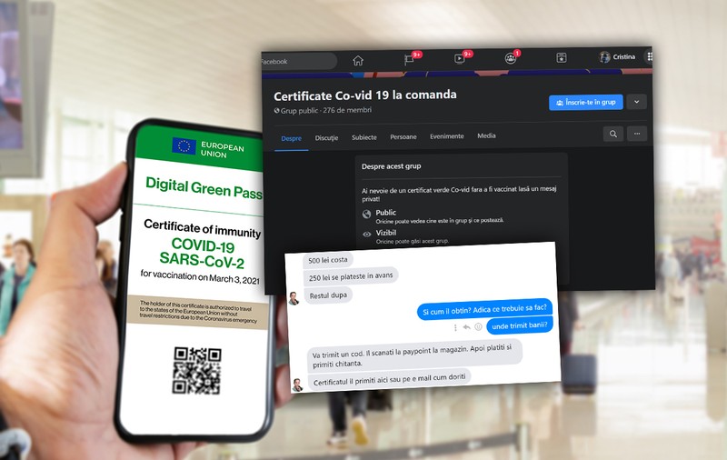 Schema prin care românii sunt păcăliți pe Facebook să dea 500 de lei pe un certificat verde fals. Experiment Libertatea
