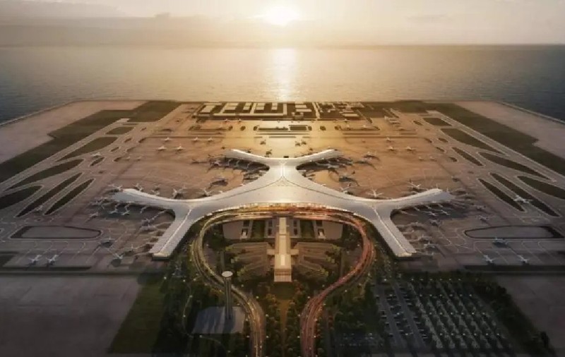 Cel mai mare aeroport construit vreodată pe o insulă artificială prinde contur în China. Cât un oraș de mare