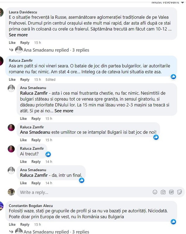 Timpul de așteptare din Vama Ruse, de la 15 minute până la 8 ore. Autoritățile române dau vina pe bulgari și taxa lor de pod, turiștii pe TIR-uri