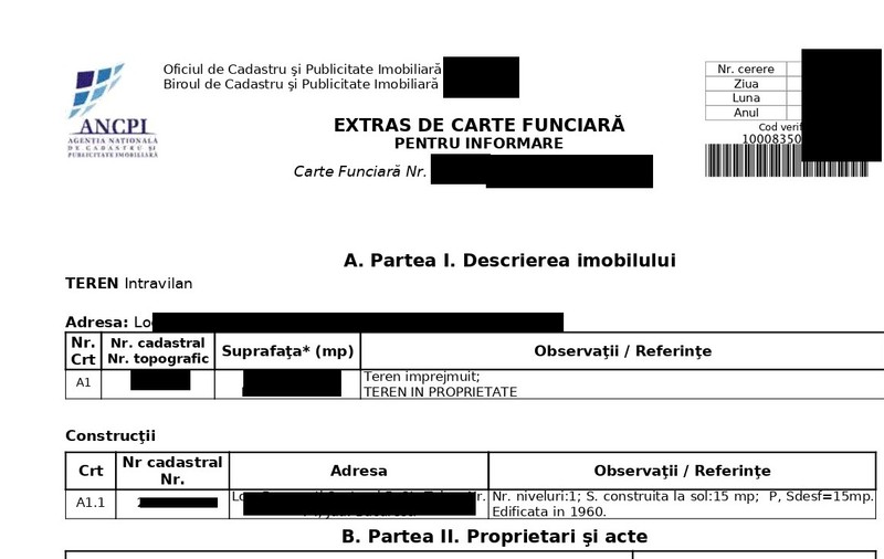 Extrasele de carte funciară pentru proprietari nu se mai plătesc din 7 aprilie 2025: „Până acum, taxa era de 20 şi 25 de lei”