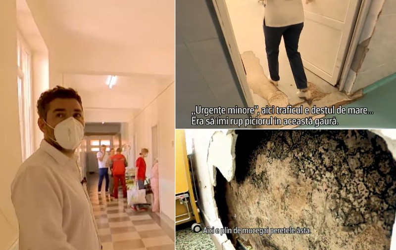 SPITALUL GROAZEI. Cum arată Spitalul Județean Neamț la 3 ani de la incendiul care a omorât 10 oameni: pereți găuriți și plini de mucegai, apă care curge din tavan - investigație „România, te iubesc”