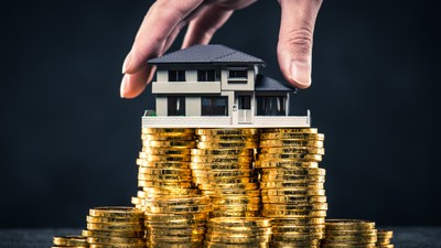 A,Large,Amount,Of,Money,And,House,Model