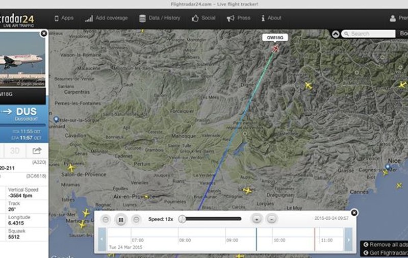 UPDATE/ Avion cu 144 de pasageri la bord, prăbușit în sudul Franței! O cutie neagră a fost recuperată!