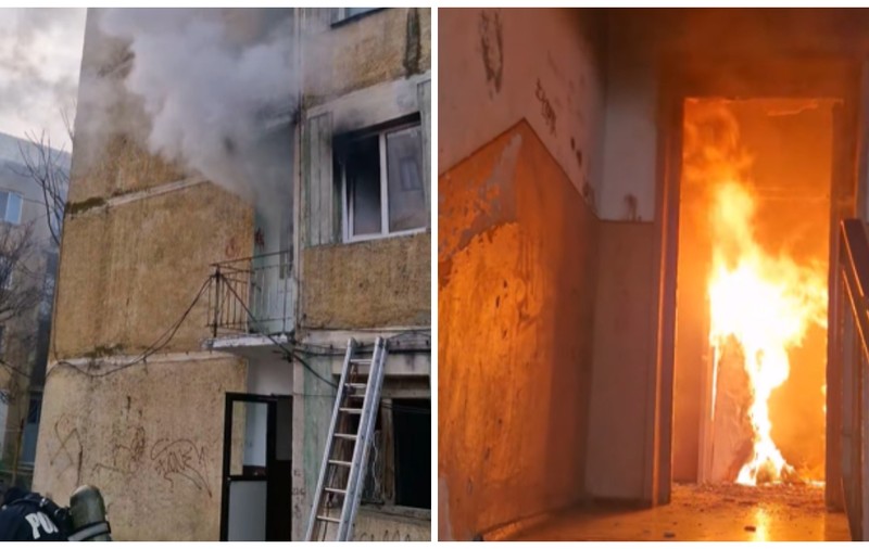 Incendiu într-un bloc din Timișoara. 16 oameni, printre care un copil de 8 ani, au fost evacuați | VIDEO