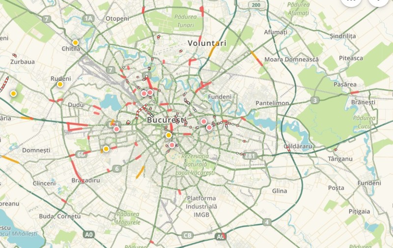 Trafic intens în București în prima zi de școală. Harta bulevardelor aglomerate din nordul și vestul Capitalei