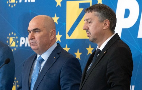 Ilie Bolojan și Daniel David, după o ședință a Biroului Politic National al PNL