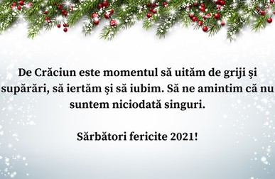 Urări pentru sărbători fericite 2021