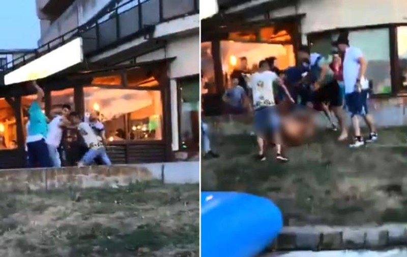 Bărbat bătut cu sălbăticie de mai mulți indivizi pe faleza din Tulcea. Violențele, transmise live pe Facebook / VIDEO