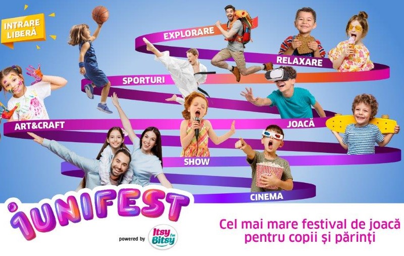 Părinții și copiii sunt așteptați la 1uniFEST, cel mai mare festival de joacă de Ziua Copilului