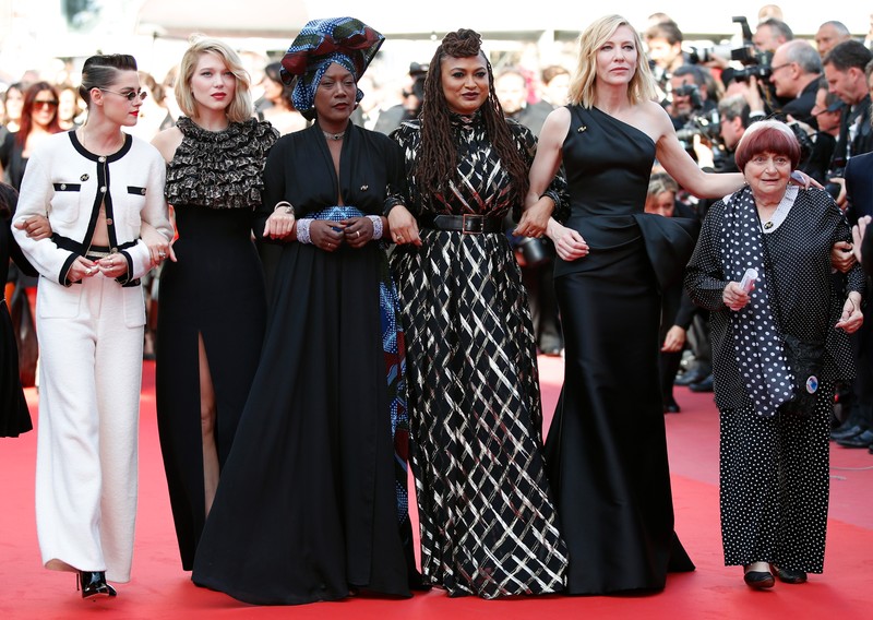 Protest pe covorul roșu de la Cannes 2018