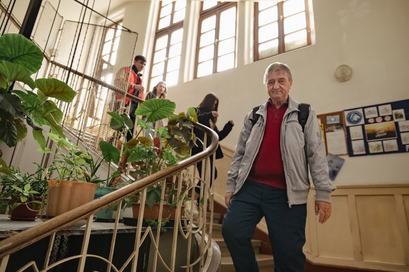 Gheorghe Sarău, la Facultatea de Limbi Străine | Foto: Eli Driu / Libertatea