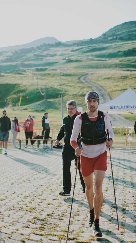 Ionel Cristian Manole, în timpul cursei. Foto: Facebook / Val d'Aran by UTMB