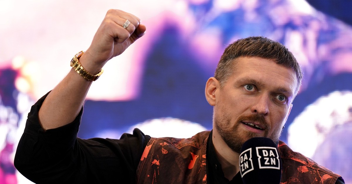 Oleksandr Usîk, într-o conferință pe stadionul Wembley, din Londra Foto: Profimedia