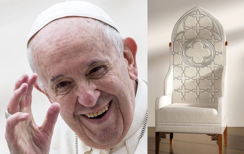 VIDEO | Cum a fost făcut scaunul papal pe care Suveranul Pontif îl va folosi în România. Imagini de la Reghin, locul în care a fost realizat 