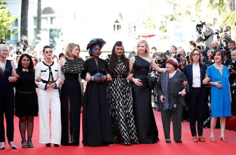 Protest pe covorul roșu de la Cannes 2018