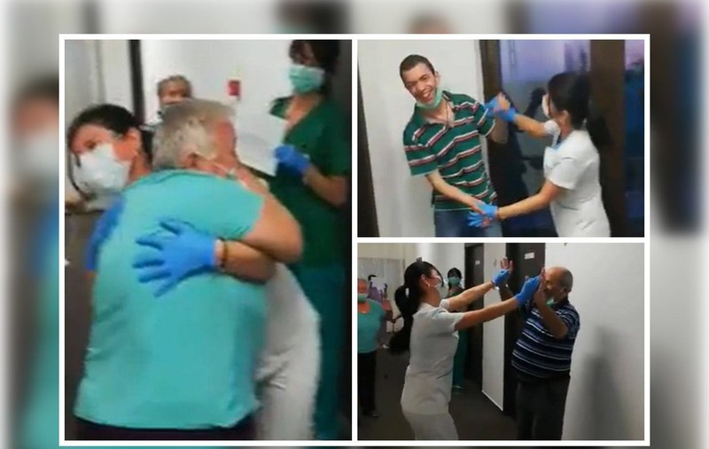 Scenele care i-au șocat pe medici: directoare a unui centru social și consilier județean PSD dansează și îmbrățișează bătrâni și copii aflați în izolare