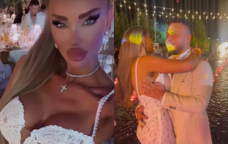Cum au apărut Bianca Drăgușanu și Gabi Bădălău la nunta atipică a Mariei Constantin. Ea a schimbat două rochii