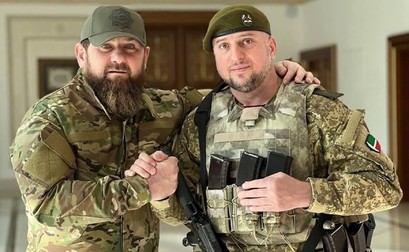 Apti Alaudinov, 50 (RIGHT), commander of the ‘Akhmat’ special forces unit and deputy commander of the LPR People’s Militia 2nd Army Corps with the head of Chechnya Ramzan Kadyrov,Image: 755706380, License: Rights-managed, Restrictions: *** HANDOUT image or SOCIAL MEDIA IMAGE or FILMSTILL for EDITORIAL USE ONLY! * Please note: Fees charged by Profimedia are for the Profimedia's services only, and do not, nor are they intended to, convey to the user any ownership of Copyright or License in the material. Profimedia does not claim any ownership including but not limited to Copyright or License in the attached material. By publishing this material you (the user) expressly agree to indemnify and to hold Profimedia and its directors, shareholders and employees harmless from any loss, claims, damages, demands, expenses (including legal fees), or any causes of action or allegation against Profimedia arising out of or connected in any way with publication of the material. Profimedia does not claim any copyright or license in the attached materials. Any downloading fees charged by Profimedia are for Profimedia's services only. * Handling Fee Only ***, Model Release: no