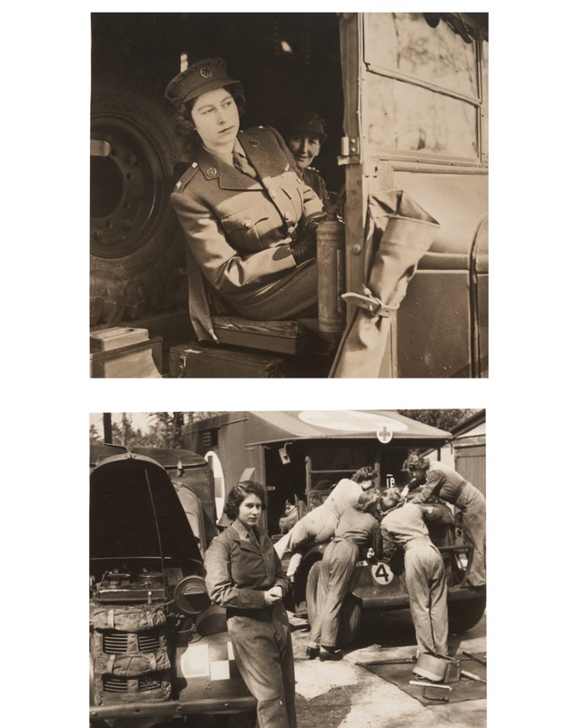 Fotografii rare cu regina Elisabeta a II-a lucrând ca mecanic în Al Doilea Război Mondial, scoase la licitație. Care este prețul de pornire