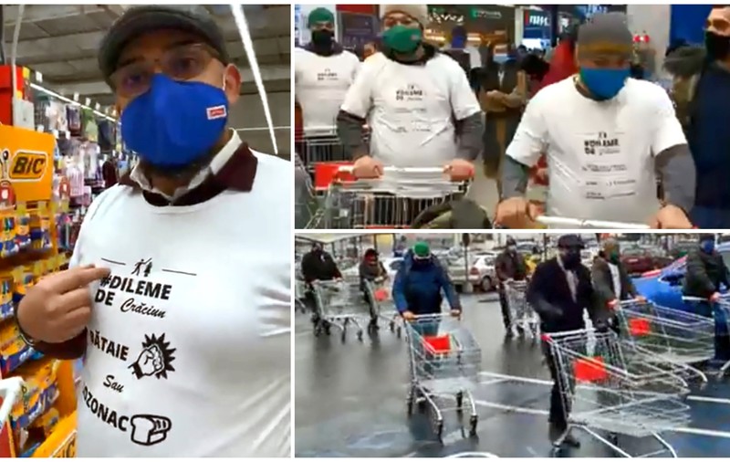 „Dileme de Crăciun: bătaie sau cozonac?” - mesajul participanților la boicot în Carrefour Brașov, după ce o tânără romă a fost bătută de agenţii de pază