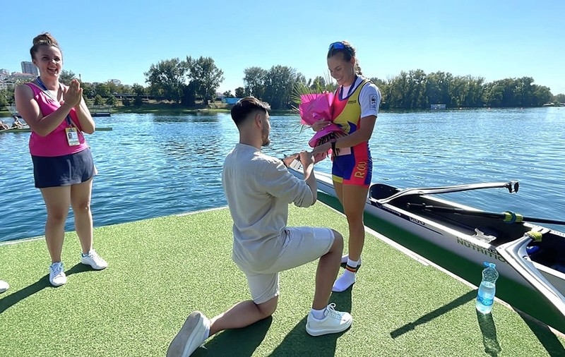 Sportiva Magdalena Rusu, cerută de soție la Mondialele de canotaj de la Belgrad. „Zi de maximă fericire”