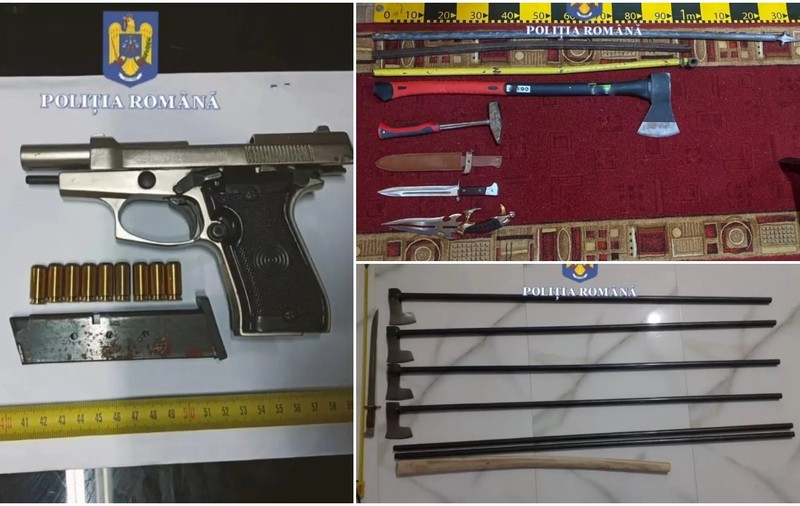 Două clanuri de interlopi s-au bătut cu bâte, macete, săbii, pistoale şi topoare, pe stradă, în Ploiești. 11 bărbați au fost reținuți
