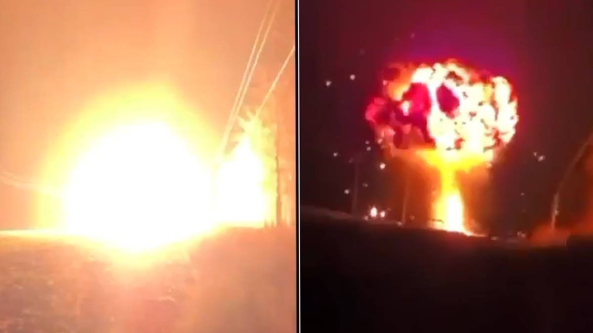 Colaj cu momentul exploziei conductei Drujba din Rusia lângă Kazinsky Vysilky, 1 decembrie 2025