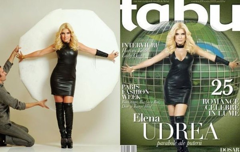 Foto | Uite poza de pe copertă cu Elena Udrea neretuşată! Vezi la ce s-a umblat!