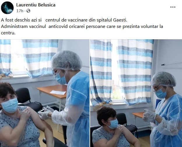 Anunțul de pe Facebook.