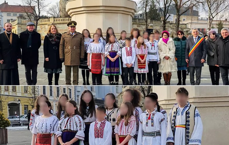 Primarul din Dej spune că „a fost decizia elevilor” să stea la -6 grade în cămăși populare cu mânecă scurtă. „Nu am cerut o ținută anume”