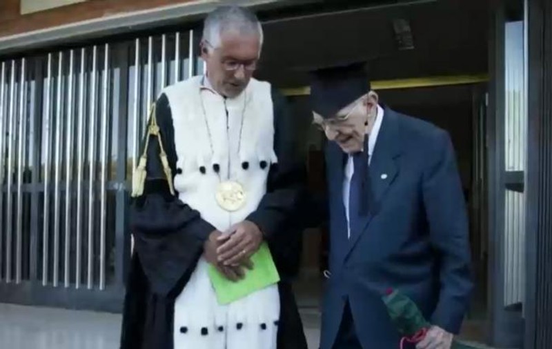 VIDEO | A terminat facultatea la 96 de ani ca șef de promoție și a devenit cel mai bătrân absolvent din Italia