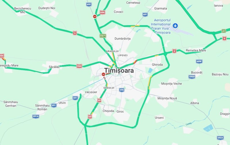 Centura de Vest din Timișoara va avea două benzi pe sens și va costa 1,41 de miliarde de lei. Termenul de finalizare este pe 14 mai 2028