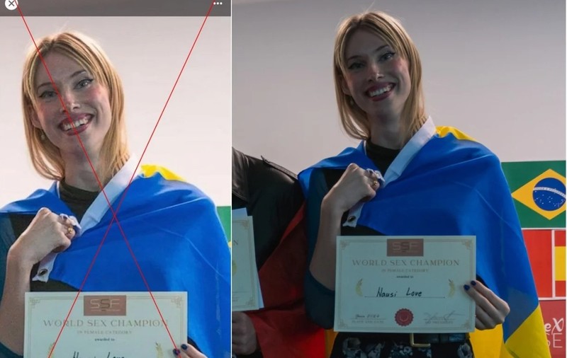 AFP demontează o știre în care o femeie suedeză este prezentată o ucraineană care a câștigat „campionatul mondial de sex”