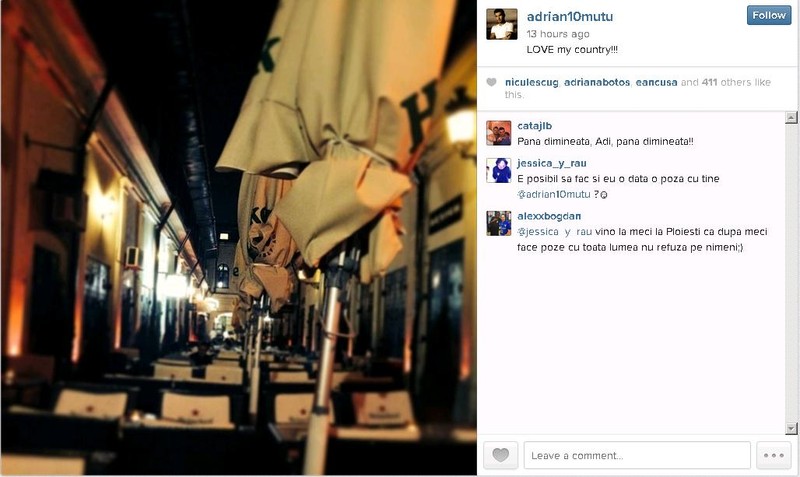 Adrian Mutu a petrecut până a rămas singur la terasă. foto: Instagram