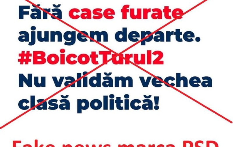 Mesaje false pe Facebook care îndeamnă la boicot în turul 2 al alegerilor prezidențiale