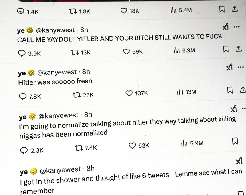 Kanye West șochează din nou. Motivul pentru care contul său de pe platforma X, fosta Twitter, a fost dezactivat: „Elon Musk mi-a permis să mă descarc”