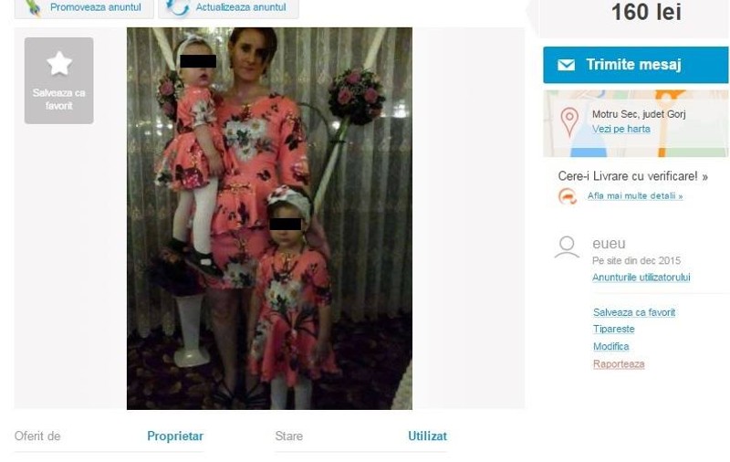 Anunţ scandalos! Un român se laudă că vinde două fetiţe, cu tot cu mama lor!