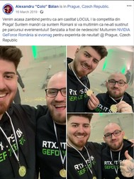 Postări despre participarea lui “Colo” la competiția influencerilor, la care evoMAG a fost partener