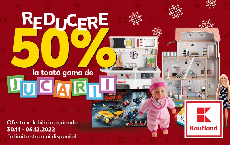 De Moș Nicolae, Kaufland oferă reduceri de 50% la tot sortimentul de jucării