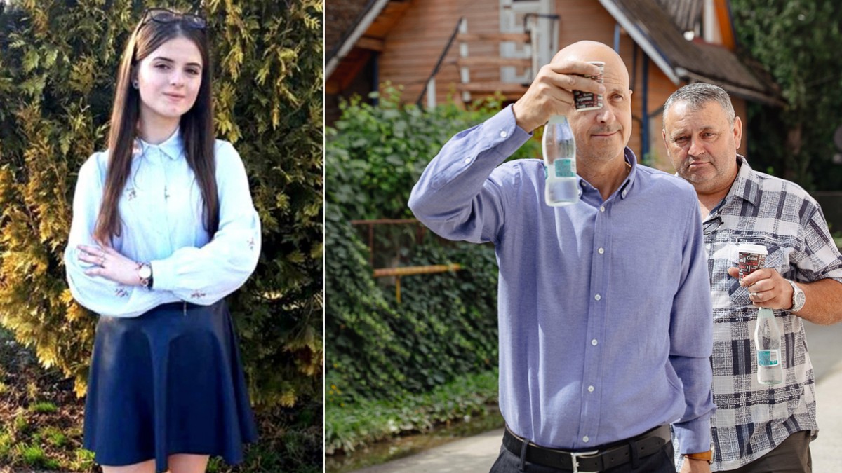 Colaj cu Alexandra Măcesanu si doi barbati unul in camasa albastra si unul in camasa gri cu carouri