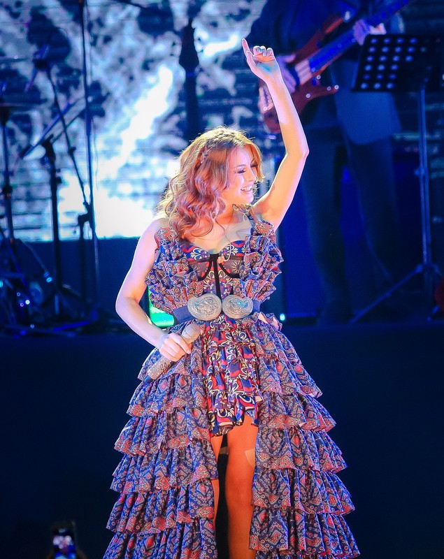 GALERIE FOTO | Elena Gheorghe, parada modei la ultimul său concert! A purtat rochii speciale, una dintre ele cu fotografiile bunicii