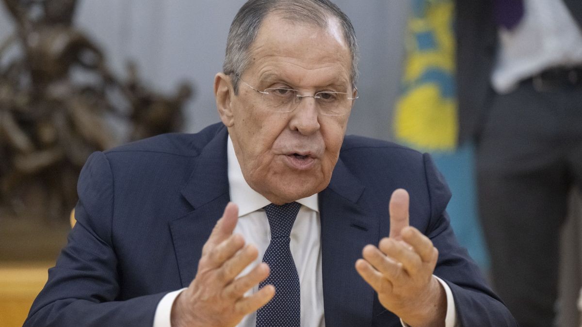 Serghei Lavrov, în cadrul unei conferințe de presă. Poză cu caracter ilustrativ Foto: Hepta