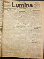 Ziarul Lumina, ediţia publicată în data 22 aprilie 1918, prima zi de Paşte