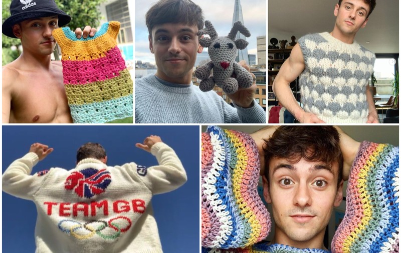 Povestea din spatele pasiunii pentru tricotaje a lui Tom Daley. Campionul olimpic face senzație pe internet cu creațiile sale