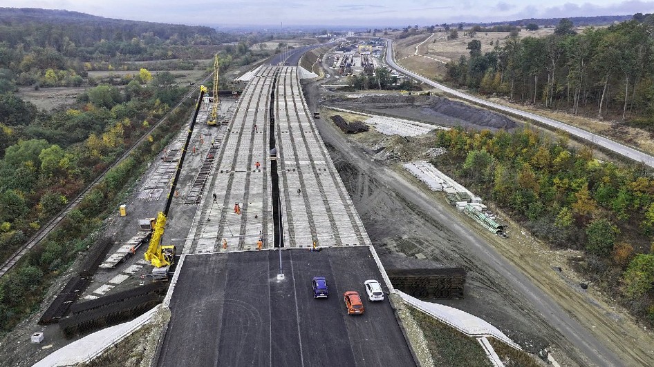 Lucrări pe Autostrada A1 Margina - Holdea