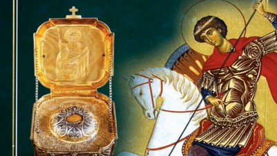 Capul Sfântului Gheorghe, adus pentru prima dată în România, de pe Muntele Athos. Unde vor fi depuse moaștele
