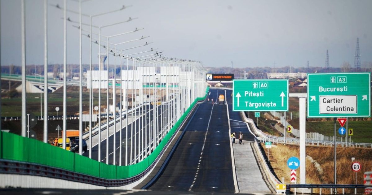 Tronson de pe autostrada A0 București